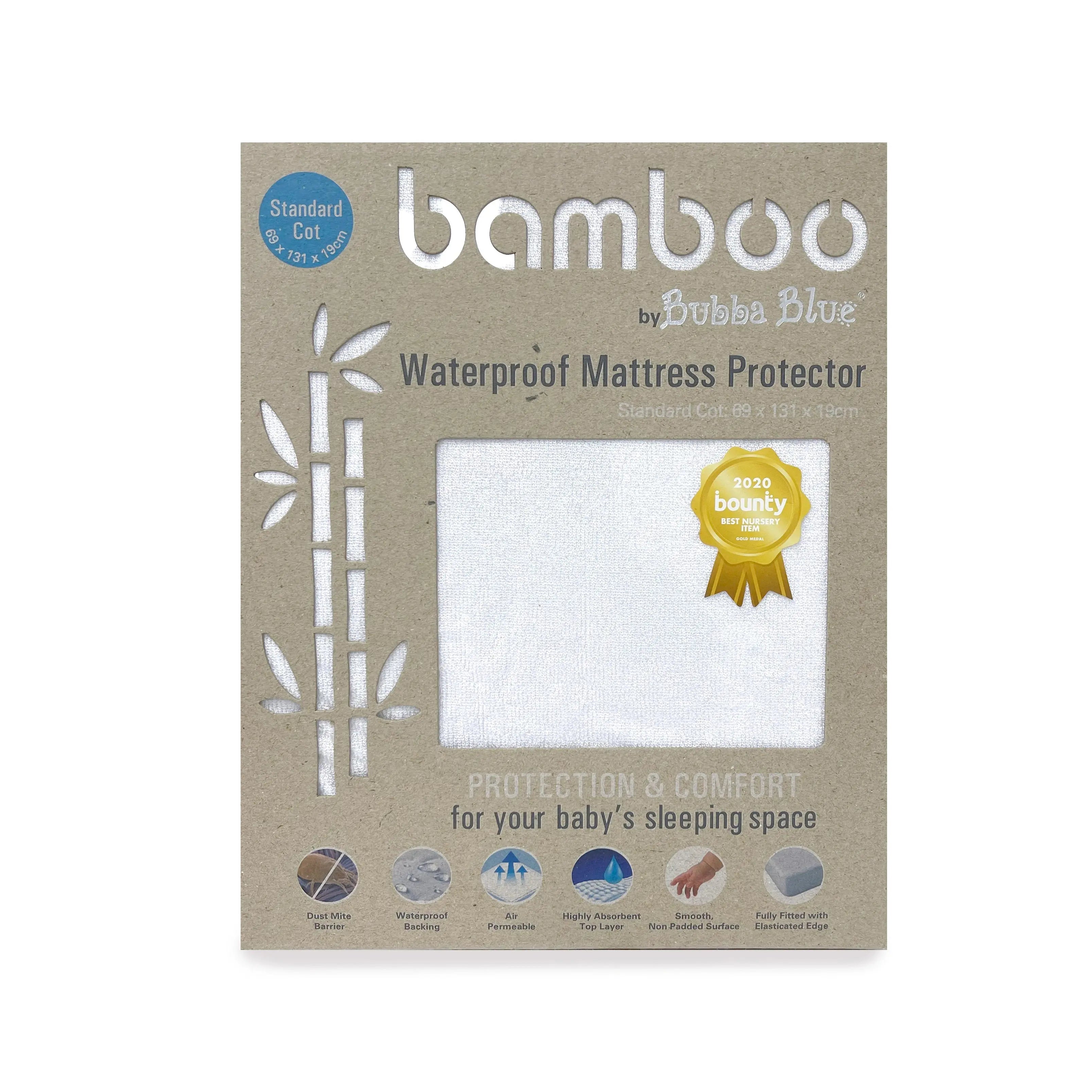 Bubba Blue Bamboo Waterproof Mattress Protector  