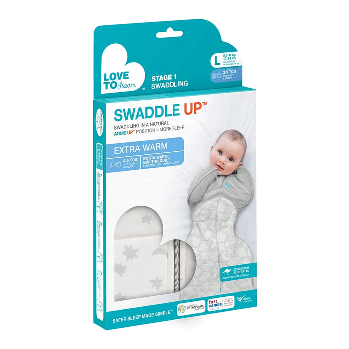 Love to Dream Swaddle Up Extra Warm 3.5Tog - Moonlight White