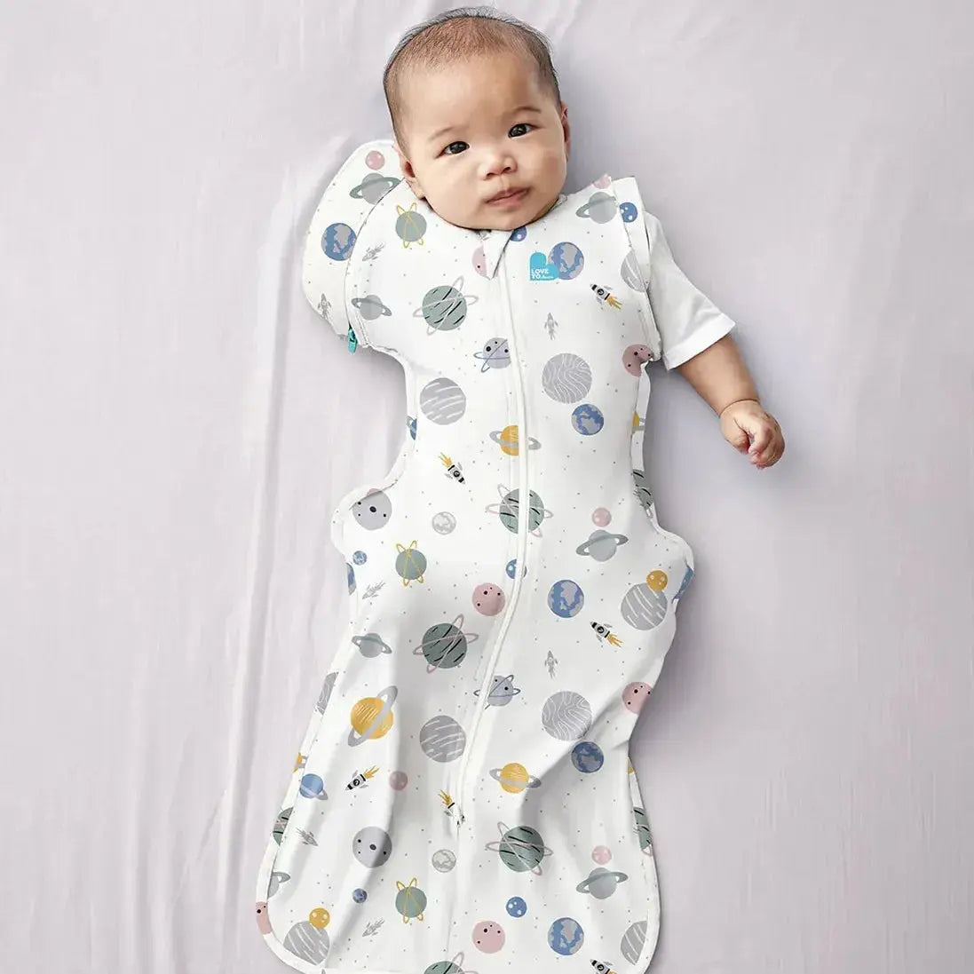 Love to Dream Swaddle Up Transition Bag Lite 0.2 Tog Space Print - Designer Collection  