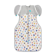 Love to Dream Swaddle Up Transition Bag Warm 2.5 Tog Happy Hats Print White - Designer Collection  