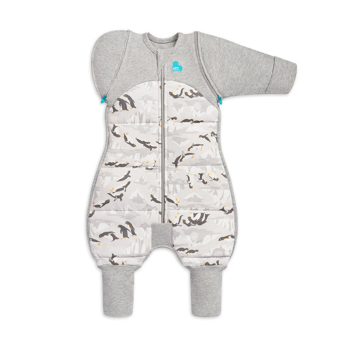 Love to Dream Swaddle UP Transition Suit Extra Warm 3.5 Tog - Penguin Parade Grey