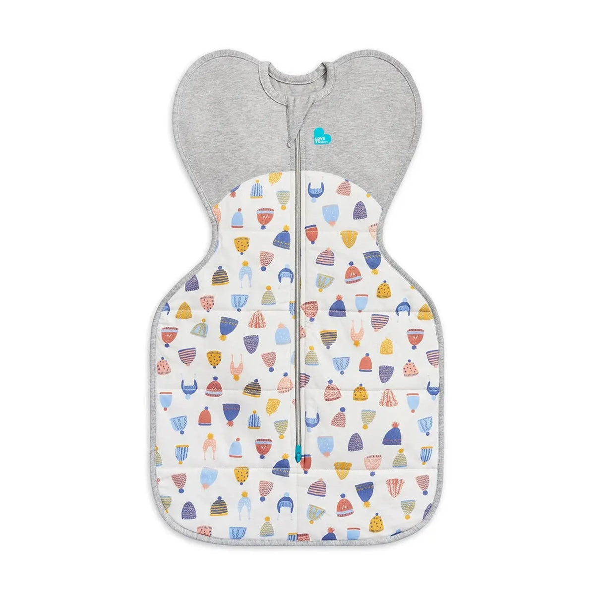 Love to Dream Swaddle Up Warm 2.5 Tog Happy Hats Print White Designe
