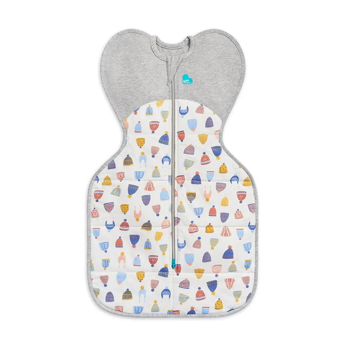 Love to Dream Swaddle Up Warm 2.5 Tog Happy Hats Print White Designe