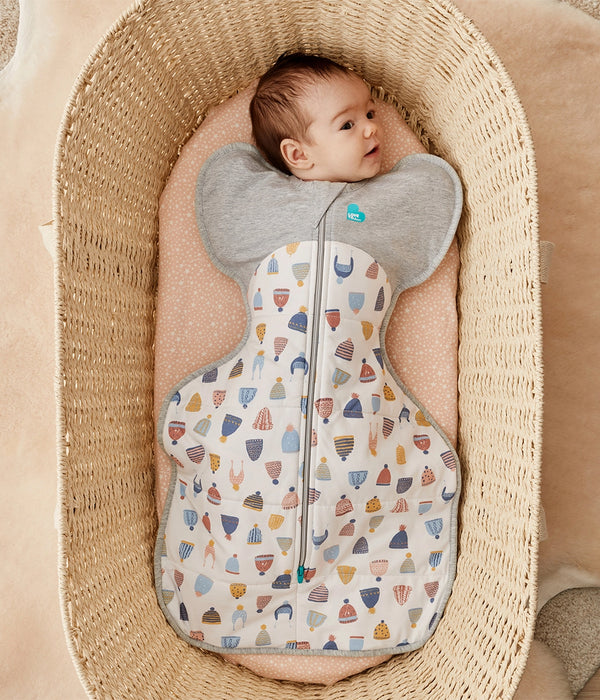 Love to Dream Swaddle Up Warm 2.5 Tog Happy Hats Print White - Designer Collection