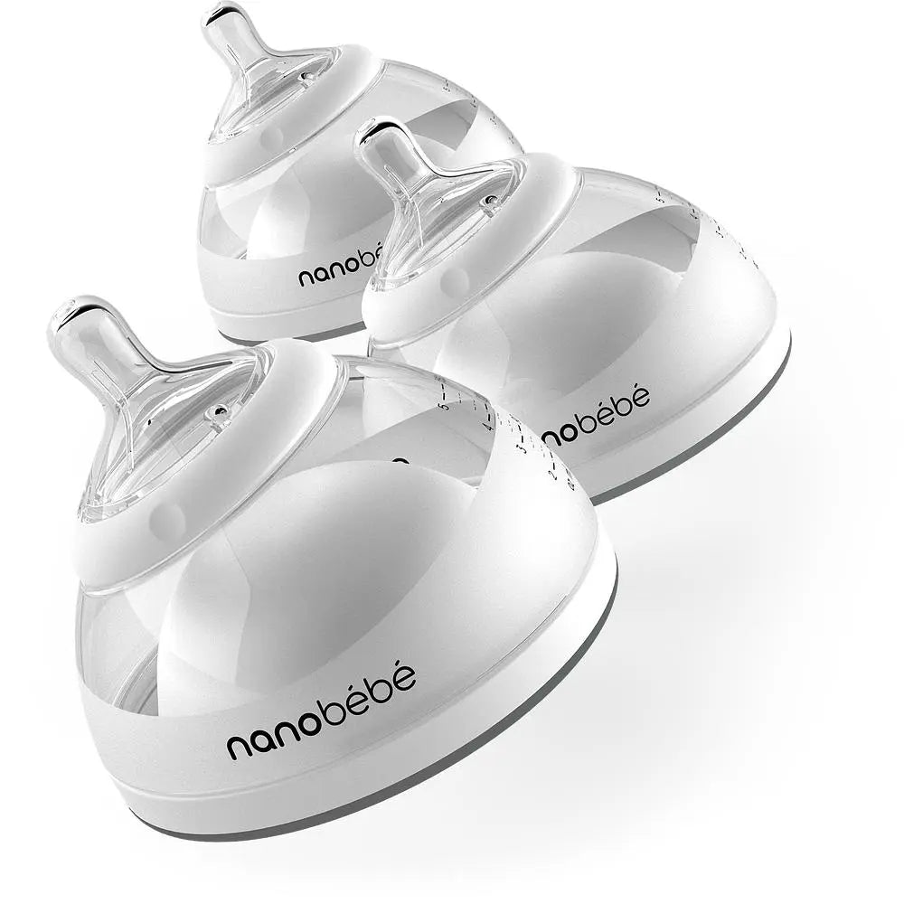 NANOBEBE BOTTLE SINGLE 150ML 3 PACK-Feeding - Bottles & Dummies-Nanobebe | Baby Little Planet