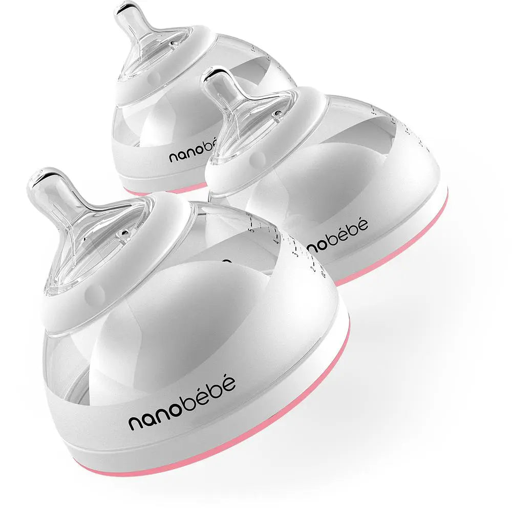 NANOBEBE BOTTLE SINGLE 150ML 3 PACK-Feeding - Bottles & Dummies-Nanobebe | Baby Little Planet