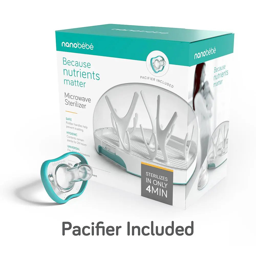 NANOBEBE MICROWAVE STEAM STERILISER-Feeding - Bottles & Dummies-Nanobebe | Baby Little Planet