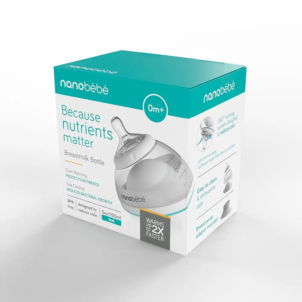 NANOBEBE BOTTLE SINGLE 150ML-Feeding - Bottles & Dummies-Nanobebe | Baby Little Planet