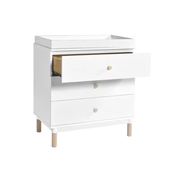 Babyletto Gelato Changer-Dresser White & Washed Natural Feet-Nursery Furniture - Drawers-Babyletto | Baby Little Planet