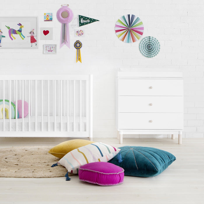 Babyletto Gelato Changer-Dresser White & Washed Natural Feet-Nursery Furniture - Drawers-Babyletto | Baby Little Planet