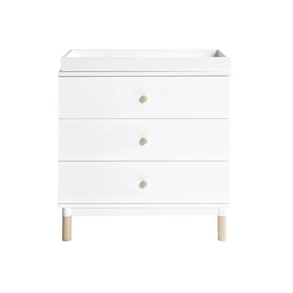 Babyletto Gelato Changer-Dresser White & Washed Natural Feet-Nursery Furniture - Drawers-Babyletto | Baby Little Planet