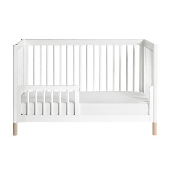 Babyletto Gelato Convertible Cot White & Washed Natural Feet-Nursery Furniture - Cots-Babyletto | Baby Little Planet