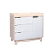 Babyletto Hudson Changer-Dresser, Washed Natural/White-Nursery Furniture - Drawers-Babyletto | Baby Little Planet