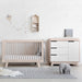 Babyletto Hudson Changer-Dresser, Washed Natural/White-Nursery Furniture - Drawers-Babyletto | Baby Little Planet