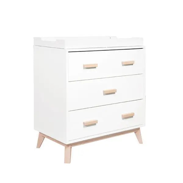 Babyletto Scoot Changer-Dresser White/ Washed Natural-Nursery Furniture - Drawers-Babyletto | Baby Little Planet