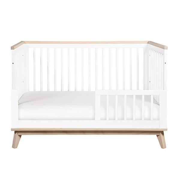 Babyletto Scoot Convertible Cot White/ Washed Natural-Nursery Furniture - Cots-Babyletto | Baby Little Planet