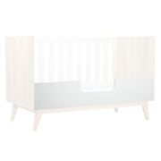 Babyrest Tommi & Bailey Cot Junior Bedrail fitted to the cot, converted to a junior bed