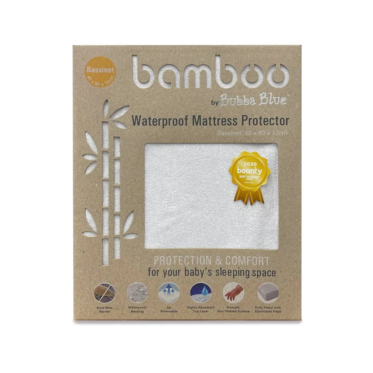 Bubba Blue Bamboo Waterproof Mattress Protector  
