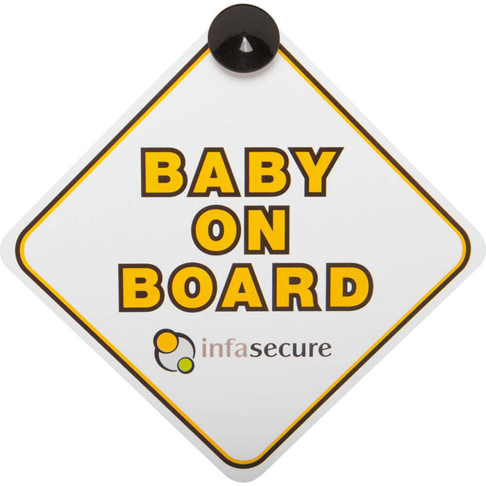 Infasecure Baby On Board Sign-Prams Strollers - Accessories-Baby Little Planet Hoppers Crossing