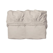 Leander Linea Organic Cot Sheet (Ship by Late Aug)-Bedtime - Cot Sheets-Baby Little Planet Hoppers Crossing