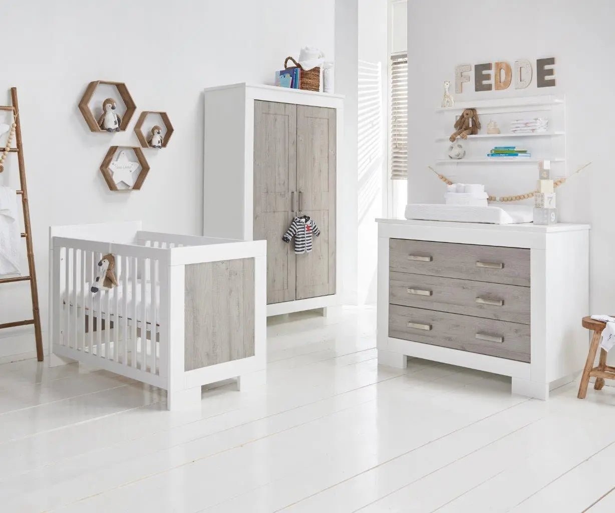 Love N Care Lucca Cot White Ash-Nursery Furniture - Cots-Baby Little Planet Hoppers Crossing