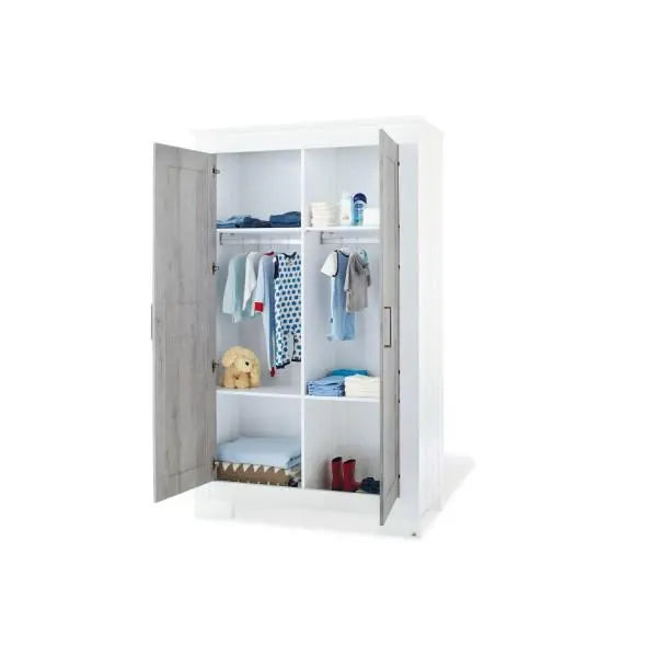 Love N Care Lucca Wardrobe White Ash-Nursery Furniture - Wardrope-Love n Care | Baby Little Planet