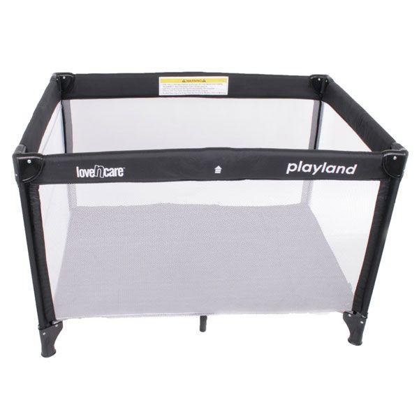 Love n Care Playland Travel Cot Nero-Out And About - Travel Cots-Baby Little Planet