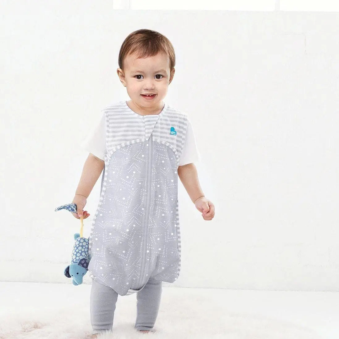 Love to Dream Sleep Suit 0.2 Tog - Grey-Bedtime - Sleep Suit-Baby Little Planet Hoppers Crossing