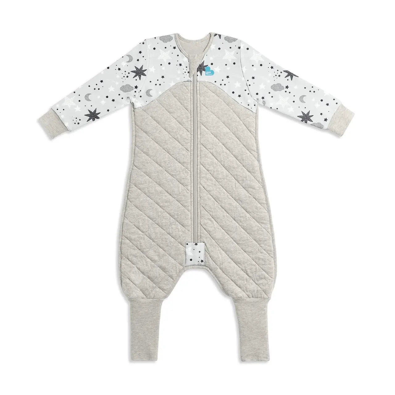 Love to Dream Sleep Suit 3.5 Tog - Grey-Bedtime - Sleep Suit-Love to Dream | Baby Little Planet