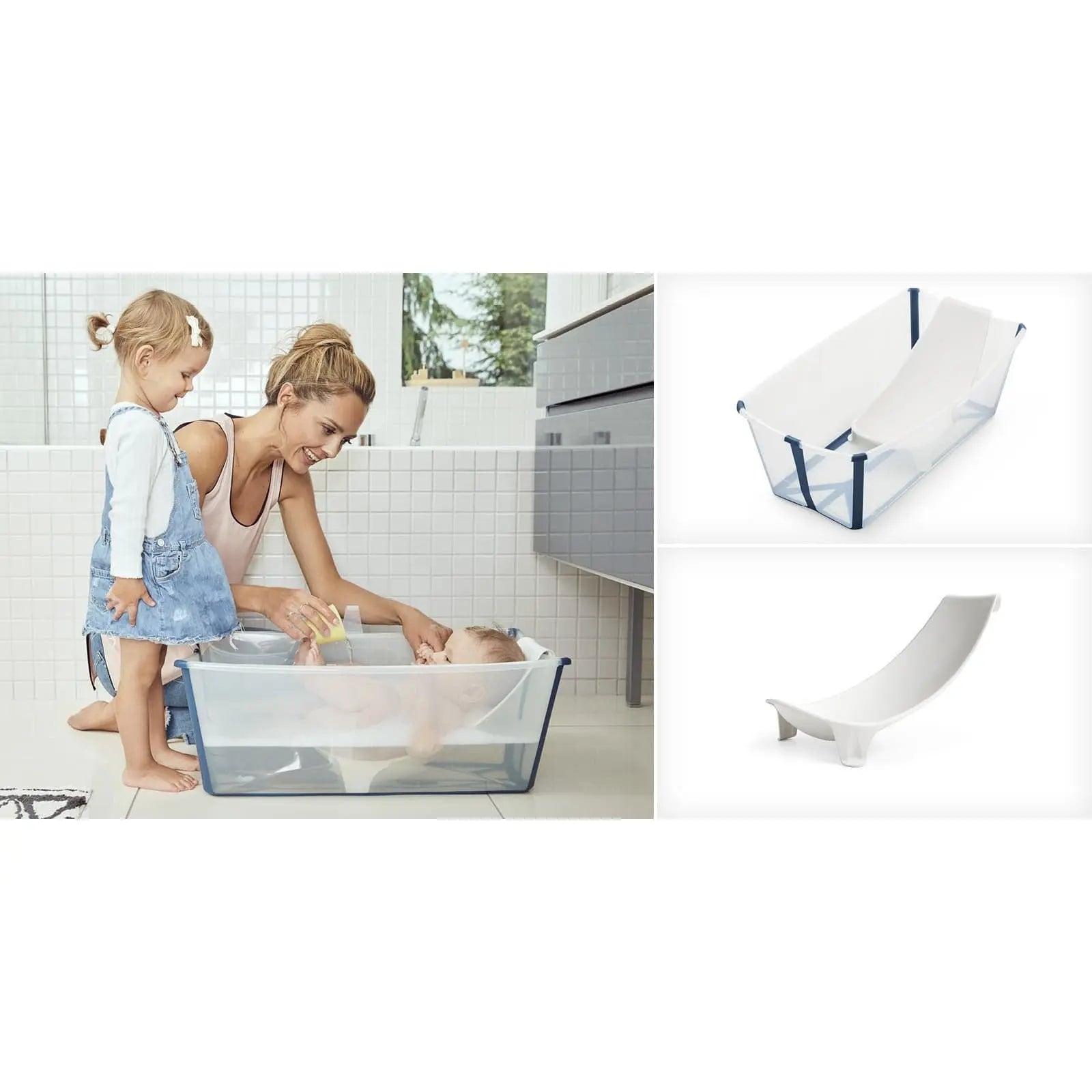 Stokke Flexi Bath, White-Bath Time - Baths and Stands-Stokke | Baby Little Planet