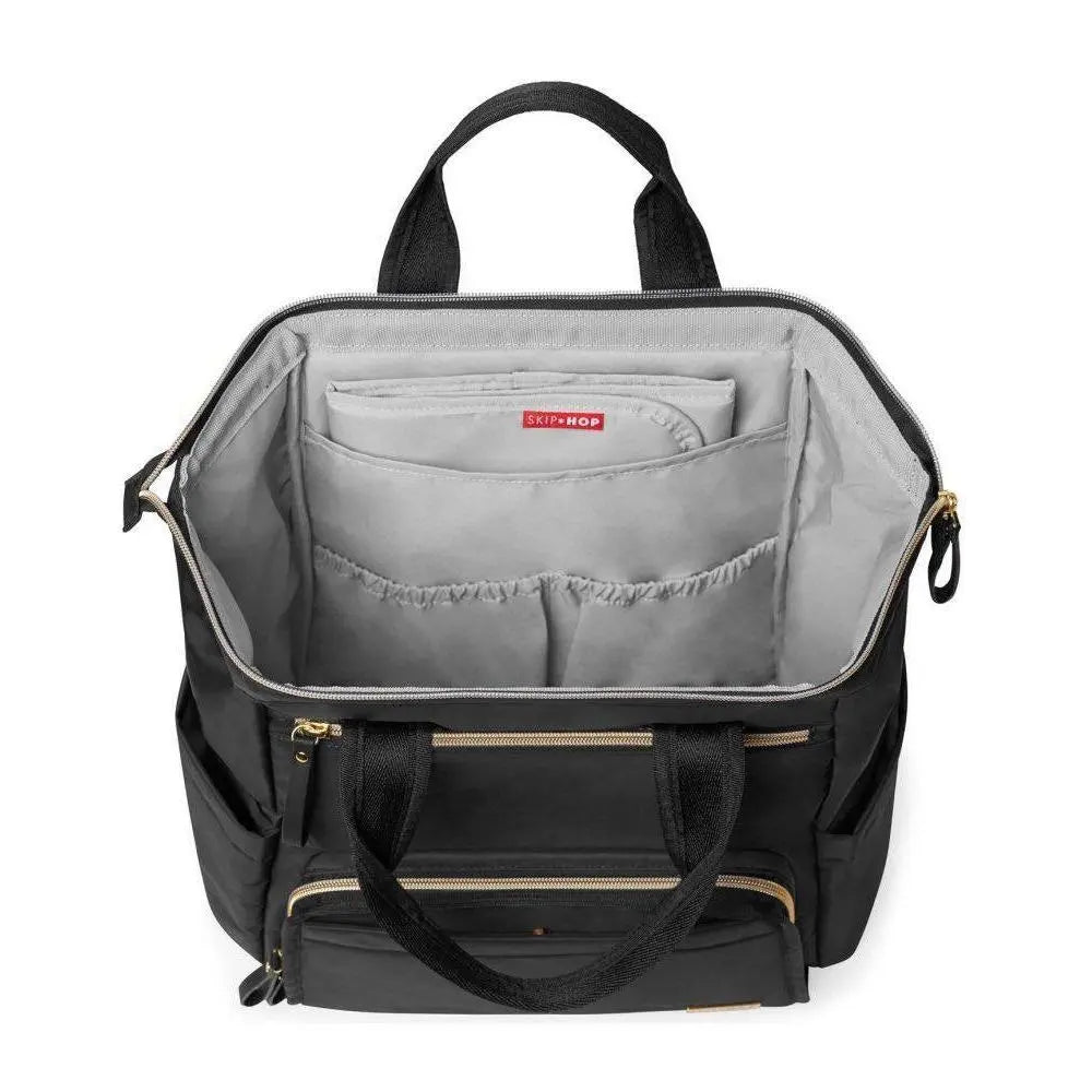 Skip Hop Main Frame Wide Open Backpack-Black-Out And About - Nappy Bags-Skip Hop | Baby Little Planet