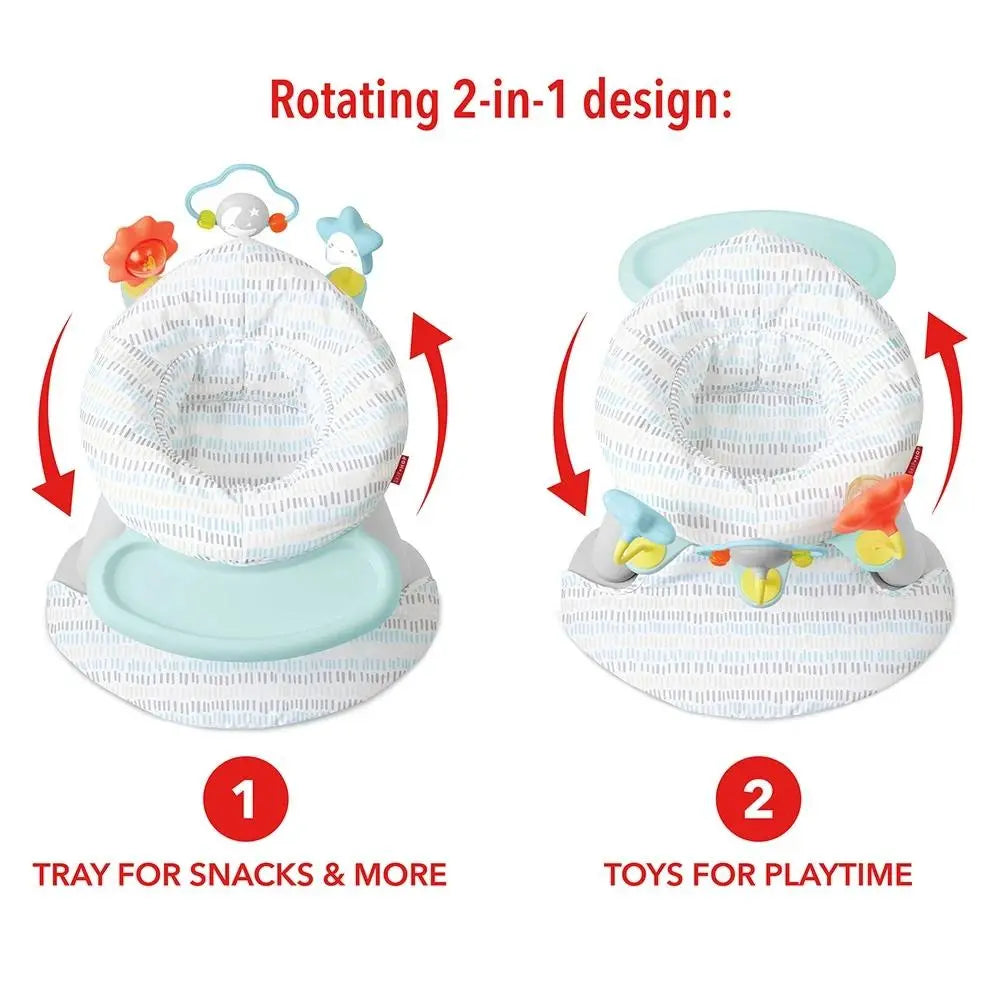Skip Hop Silver Linning Cloud 2 in 1 Activity Floor Seat-Playtime - Walker Jumper-Baby Little Planet