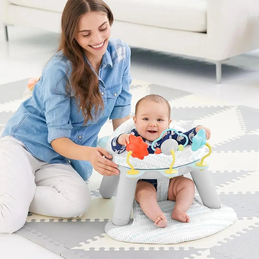 Skip Hop Silver Linning Cloud 2 in 1 Activity Floor Seat-Playtime - Walker Jumper-Baby Little Planet