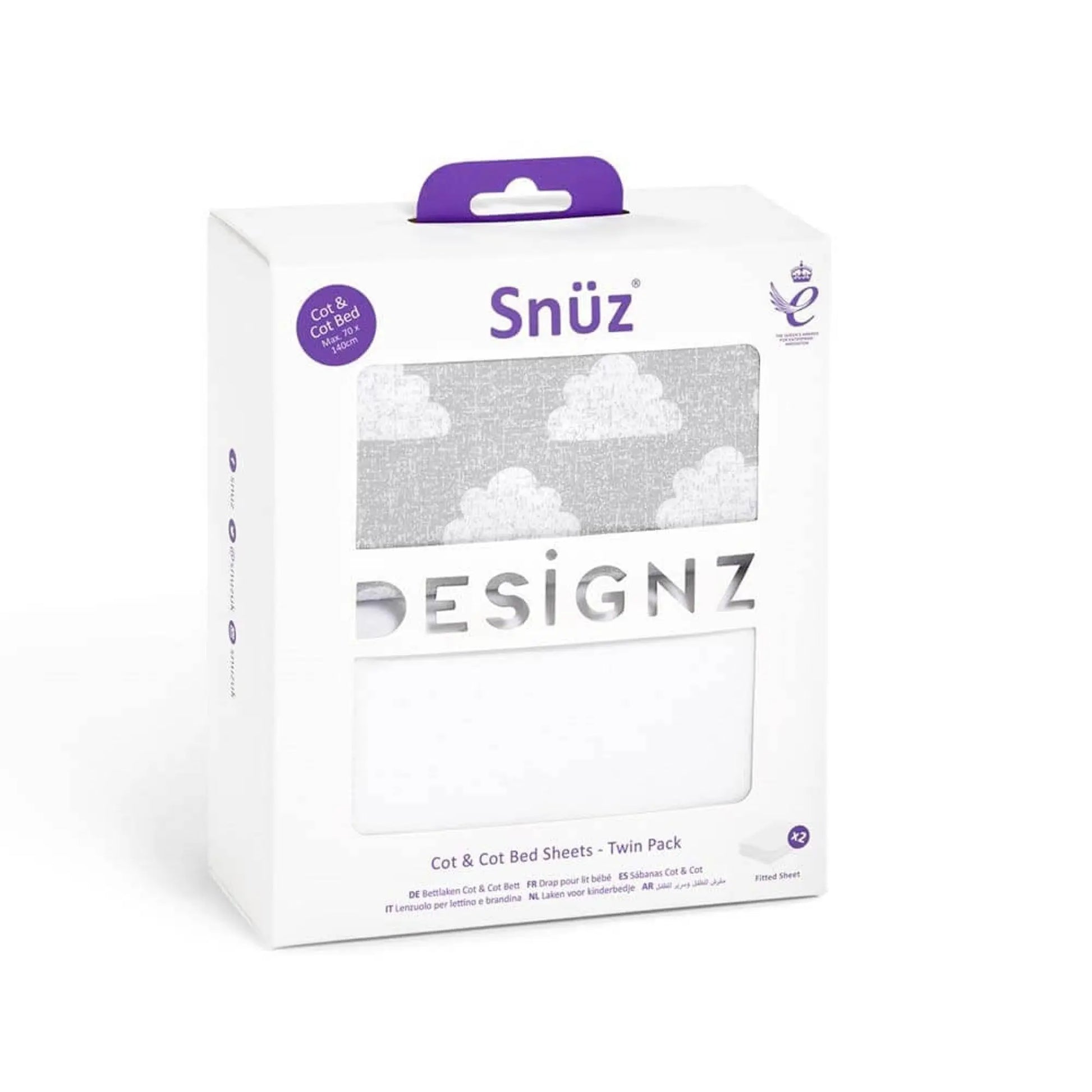 SnuzKot Cot & Cot Bed Fitted Sheet 2 Piece-Baby Little Planet