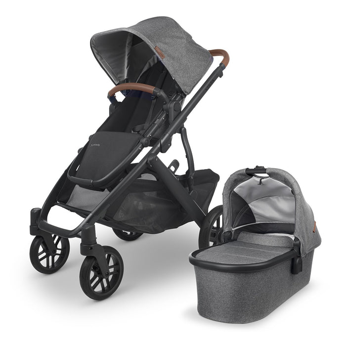 UPPAbaby Vista V2 with Bassinet (Free Upper Adaptors & Parent Organiser)-Prams Strollers - 4 Wheel Prams-Baby Little Planet