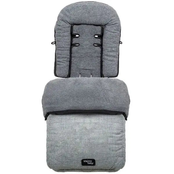 Valco Baby Snug Footmuff Grey Marle-Prams Strollers - Footmuffs-Valco Baby | Baby Little Planet